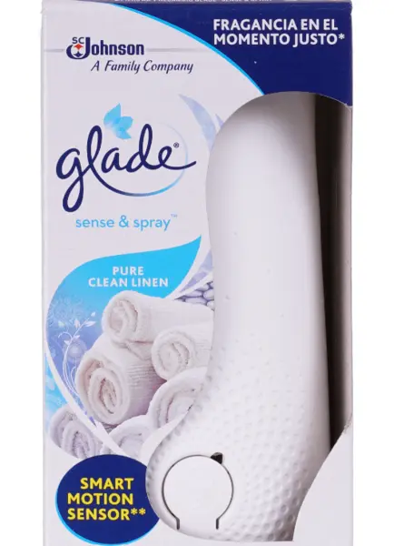 Odorizant spray cu aparat Glade Sense & Spray 18 ml Odorizant camera 18 ml Glade Sense & Spray Clean Linen
