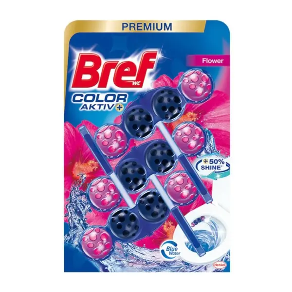 Odorizant Toaleta, Bref Color Aktiv Flower, 3 x 50 g