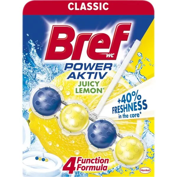 Odorizant Toaleta Bref Power Aktiv Lemon, 50 g