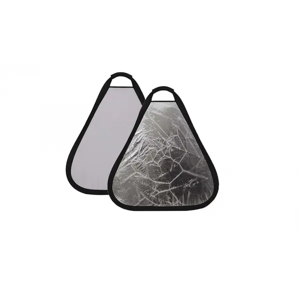 OEM Blenda triunghiulara cu maner white-silver 60cm