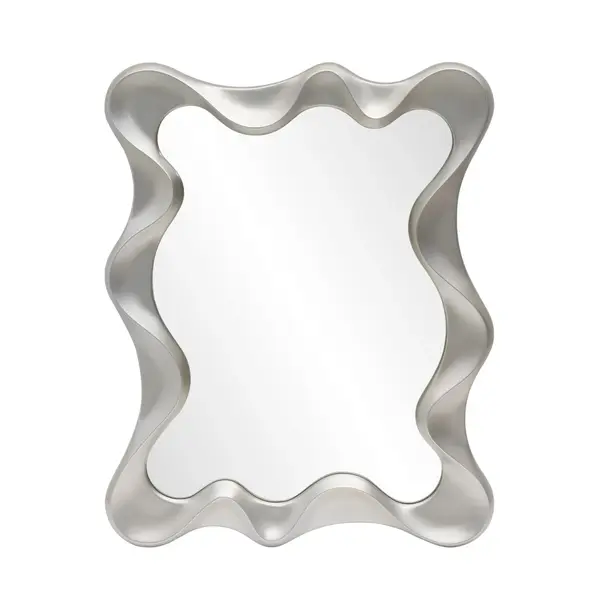 Oglinda Deco argintiu antic H90 cm