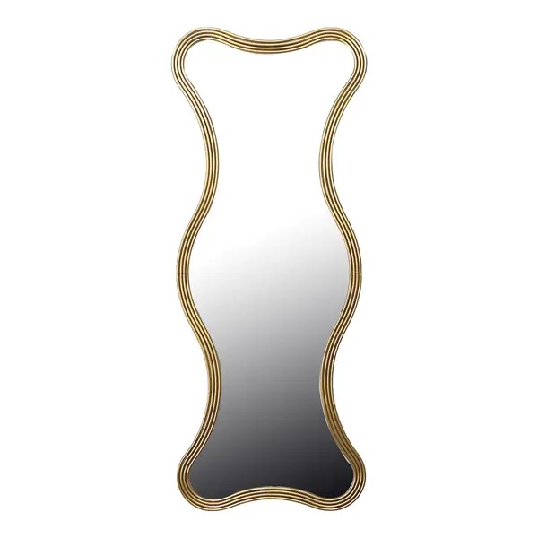 Oglinda decorativa Boulen, Lemn, auriu, 51x126 cm