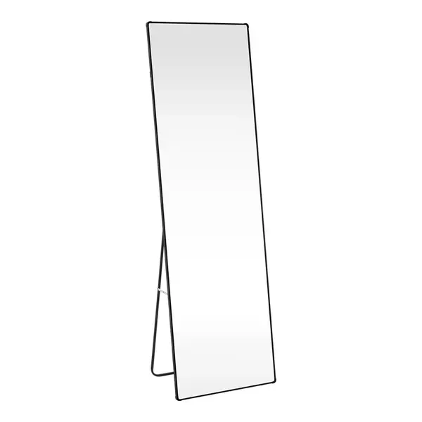 Oglinda decorativa Moira, Negru - Auriu, 50x28x160 cm