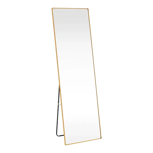 Oglinda decorativa Moira, Negru - Auriu, 50x28x160 cm