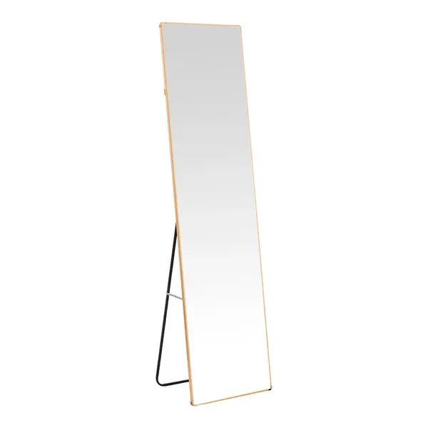 Oglinda eleganta aluminiu Moira, Aluminiu, Negru, 40x28x150 cm