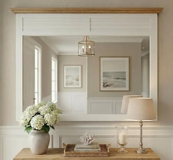Oglinda lata cu design Shutter cu finisaj Ceruit
