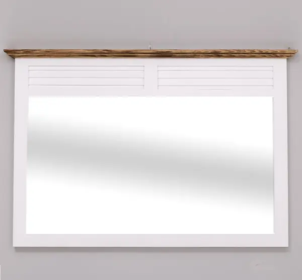 Oglinda lata cu design Shutter - Culoare Corp_P004 - Culoare Cornisa_P064 - DUBLU COLOR cu finisaj Dublu color
