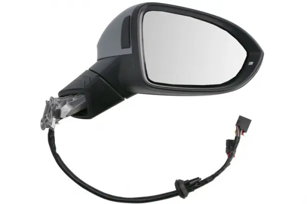 Oglinda laterala dreapta (electric, cu memorie, convex, cu incalzire, asistenta schimbare benzi, grunduit, rabatare electrica, cu semnalizator) potrivit VW GOLF VIII 07.19-