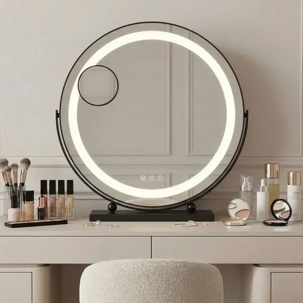 Oglindă LED MAKE-UP Black 40 cm