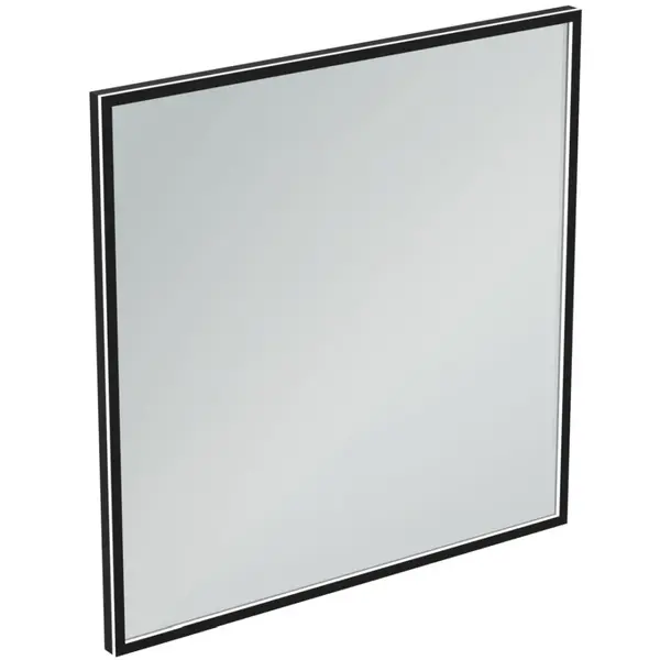 Oglinda patrata cu iluminare LED Ideal Standard Conca 100 cm rama neagra
