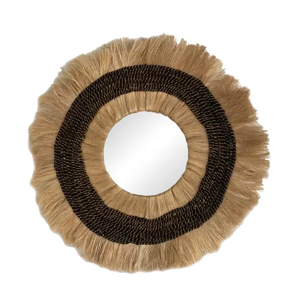 Oglinda Verone abaca, Natural, 80x80 cm