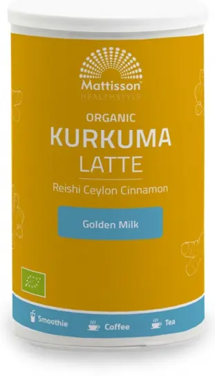 Ogranic Kurkuma Latte Golden Milk, 160 g, Mattisson Healthstyle