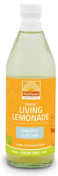 Ogranic Living Lemonade, Ginger & Curcuma, 500 ml, Mattisson Healthstyle