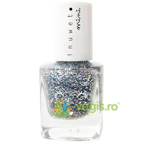 Oja pe Baza de Apa pentru Copii cu Parfum de Vanilie - Glitter Silver Dreamer 5ml