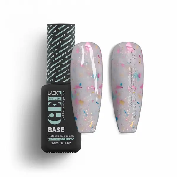 Oja Semi GELlack 2M Hema Free Milky Rubber Base with Flakes Nr. 05