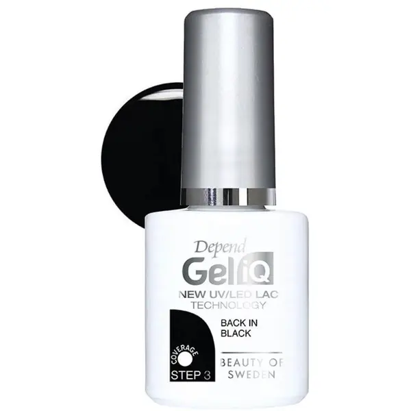 Oja Semipermanenta Depend Gel IQ UV LED, Back in Black, 5 ml