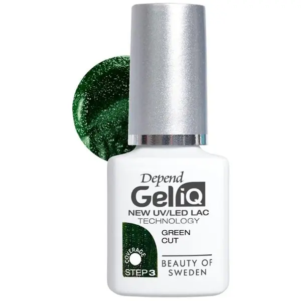 Oja Semipermanenta Depend Gel IQ UV LED, Green Cut, 5 ml