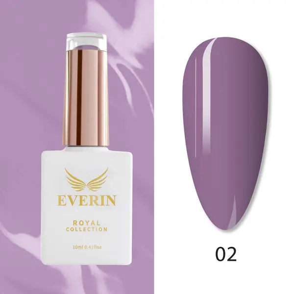 Oja Semipermanentă Everin Royal Collection 10 ml – 02 Royal Violet | Eleganță & Rezistență