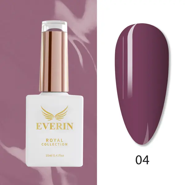 Oja Semipermanentă Everin Royal Collection 10 ml – 04 Royal Plum | Eleganță & Rezistență