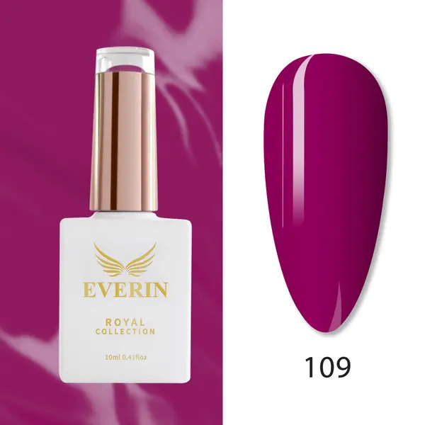 Oja Semipermanentă Everin Royal Collection 10 ml – 109 Fuchsia Intens | Nuanță Vibrantă