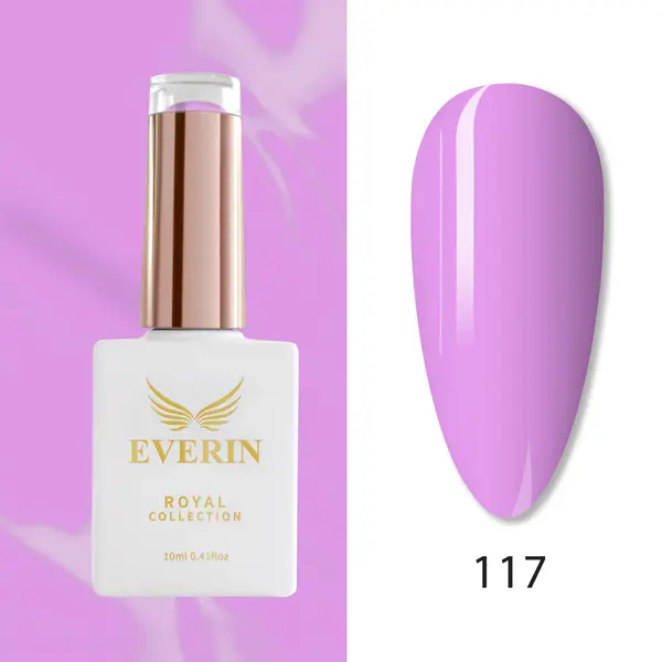 Oja Semipermanentă Everin Royal Collection 10 ml – 117 Pastel Lilac | Lila Pastel Elegant
