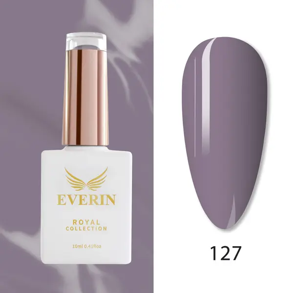 Oja Semipermanentă Everin Royal Collection 10 ml – 127 Mauve Taupe | Gri-Mov Elegant