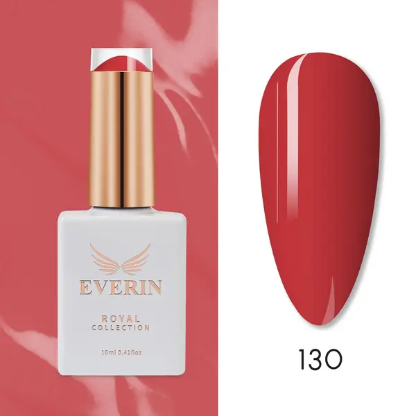 Oja Semipermanentă Everin Royal Collection 10 ml – 130 Classic Red | Roșu Clasic Cald