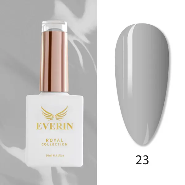 Oja Semipermanentă Everin Royal Collection 10 ml – 23 Royal Silver Grey | Gri Deschis Elegant