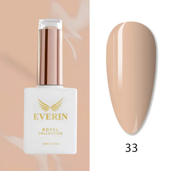 Oja Semipermanentă Everin Royal Collection 10 ml – 33 Royal Nude Beige | Bej Nude Elegant