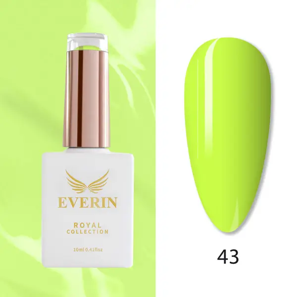 Oja Semipermanentă Everin Royal Collection 10 ml – 43 Royal Neon Lime | Verde Neon Intens
