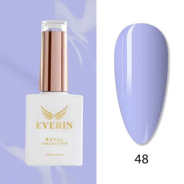 Oja Semipermanentă Everin Royal Collection 10 ml – 48 Royal Lilac Whisper | Mov Pastel Liliac