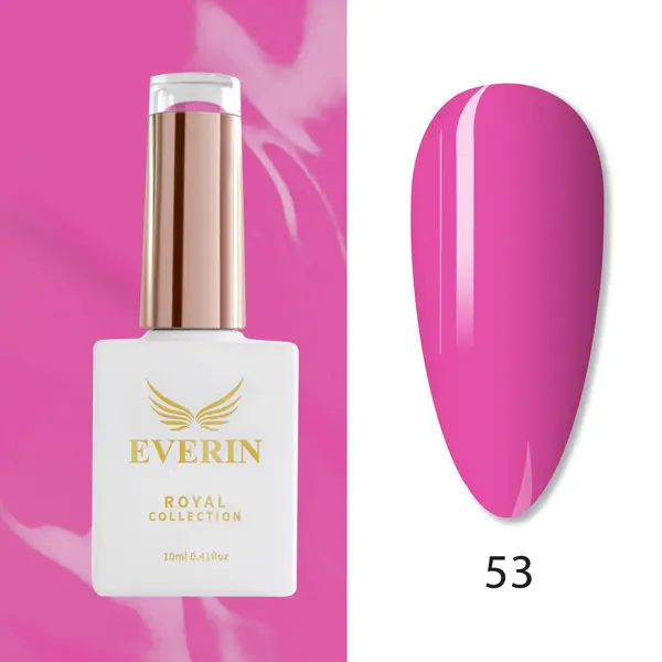 Oja Semipermanentă Everin Royal Collection 10 ml – 53 Royal Fuchsia Glow | Roz Fucsia Intens