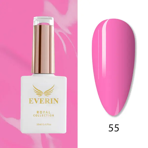 Oja Semipermanentă Everin Royal Collection 10 ml – 55 Royal Candy Pink | Roz Intens Vibrant