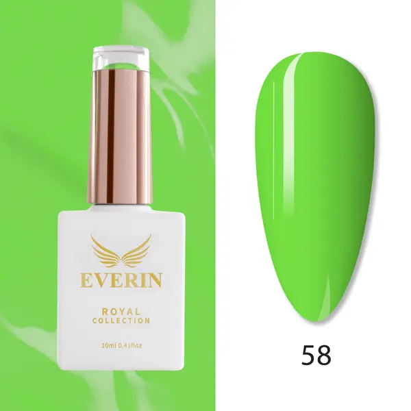 Oja Semipermanentă Everin Royal Collection 10 ml – 58 Royal Fresh Green | Verde Aprins