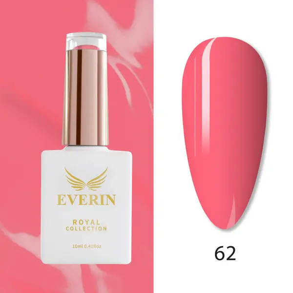 Oja Semipermanentă Everin Royal Collection 10 ml – 62 Royal Pink Coral | Roz Corai Intens