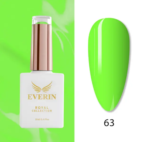 Oja Semipermanentă Everin Royal Collection 10 ml – 63 Royal Neon Green | Verde Neon Intens