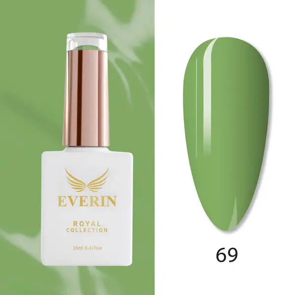 Oja Semipermanentă Everin Royal Collection 10 ml – 69 Sage Green | Verde Pastel Elegant