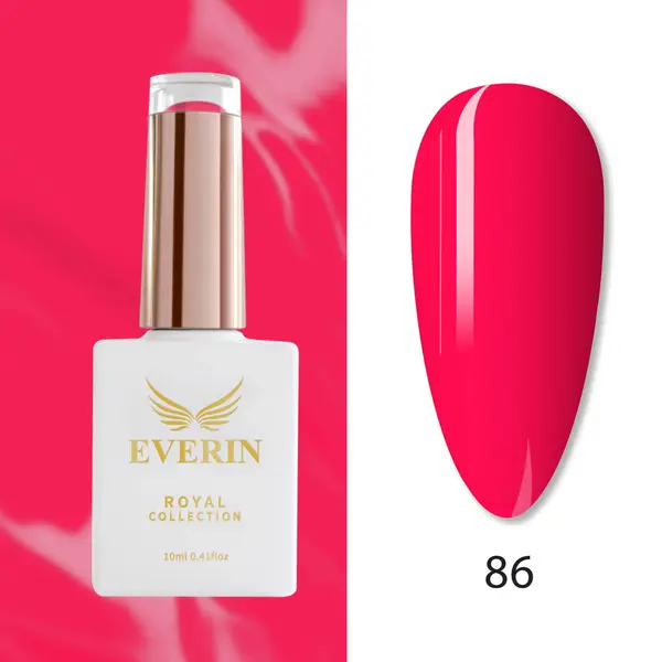 Oja Semipermanentă Everin Royal Collection 10 ml – 86 Royal Hot Pink | Roz Intens Neon