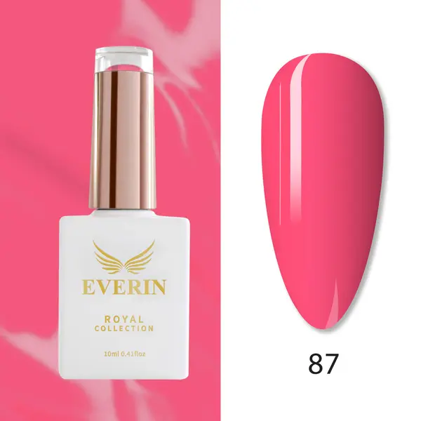 Oja Semipermanentă Everin Royal Collection 10 ml – 87 Royal Coral Pink | Roz Corai Vibrant