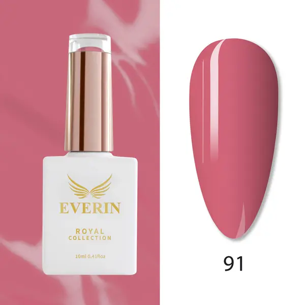Oja Semipermanentă Everin Royal Collection 10 ml – 91 Rosewood Nude | Roz Pudrat Elegant