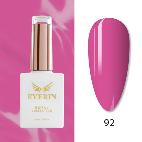 Oja Semipermanentă Everin Royal Collection 10 ml – 92 Pink Glamour | Roz Fucsia Intens
