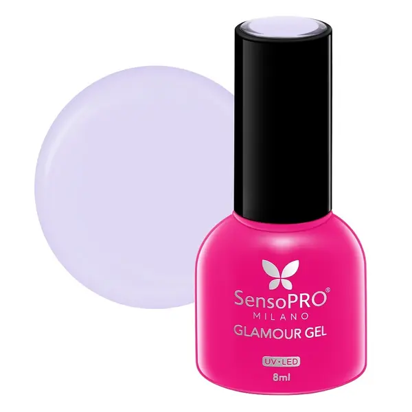 Oja Semipermanenta Glamour Gel SensoPRO Milano 8ml, Candy Crystals #80