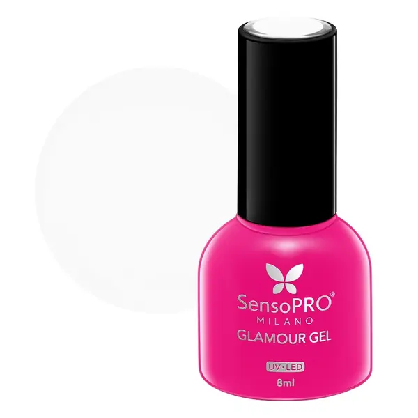 Oja Semipermanenta Glamour Gel SensoPRO Milano 8ml, White Fantasy #01