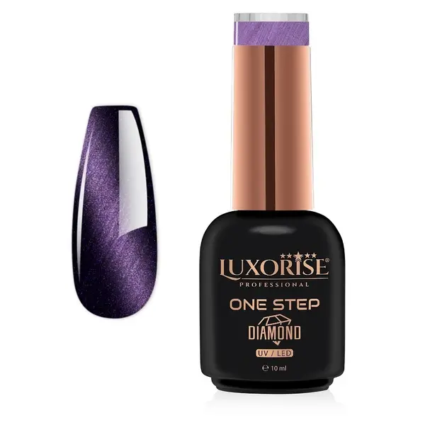 Oja Semipermanenta One Step Diamond Cat Eye LUXORISE - Plum Seduction, 10ml