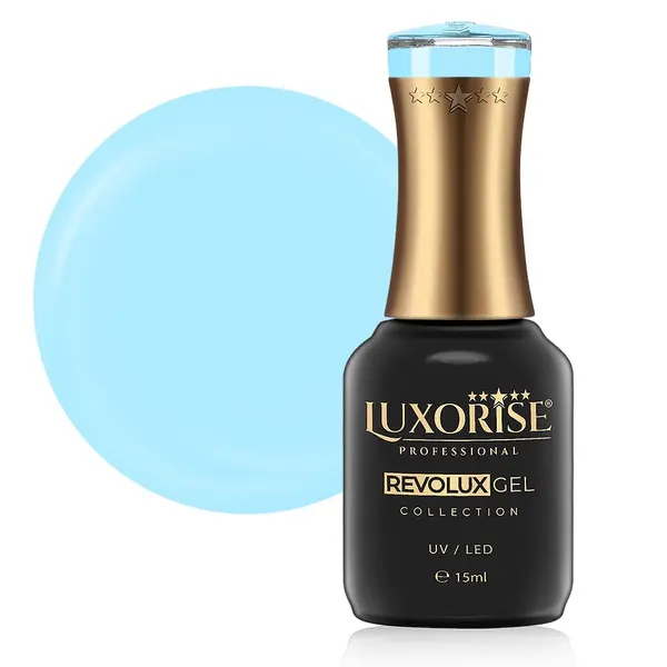 Oja Semipermanenta Revolux LUXORISE, Blissful Blue 15ml