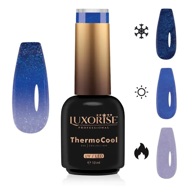 Oja Semipermanenta Termica 3 Culori LUXORISE ThermoCool - Couture Lavender 10ml