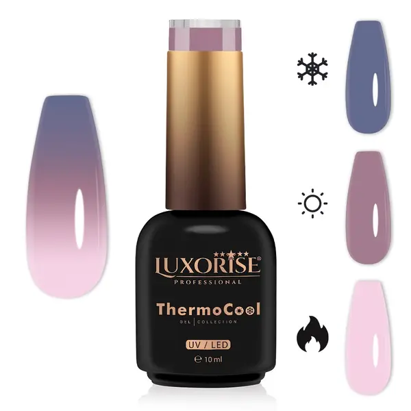 Oja Semipermanenta Termica 3 Culori LUXORISE ThermoCool - Sissy Smile 10ml