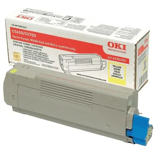 Oki Cartus Toner OKI C5600/5700, 2K, galben
