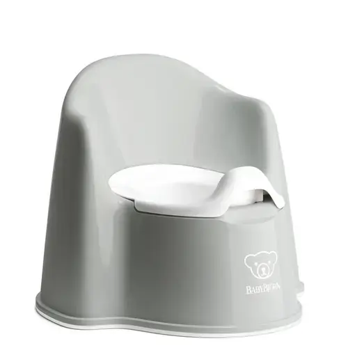 Olita cu protectie spate, BabyBjorn, Potty Chair Grey / White