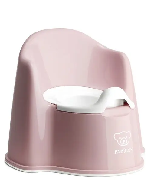 Olita cu protectie spate Pottty Chair Powder BabyBjorn pink
